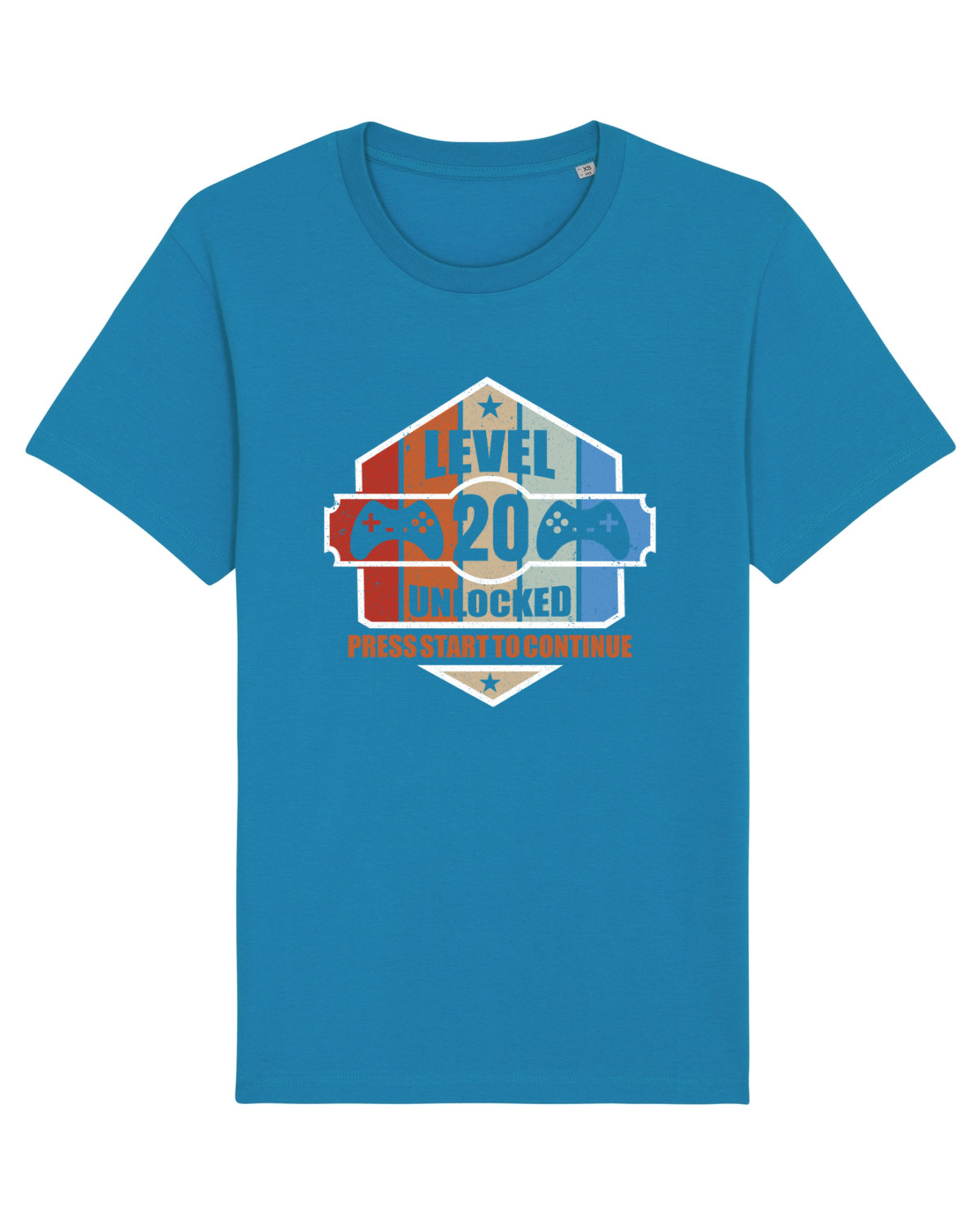 Tricou mânecă scurtă Unisex Rocker Azur