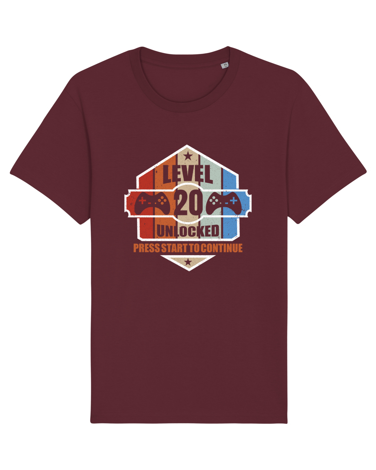 Tricou mânecă scurtă Unisex Rocker Burgundy