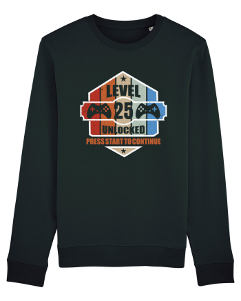 Level 25 Unlocked Press Start To Continue Black