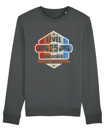 Level 25 Unlocked Press Start To Continue Anthracite