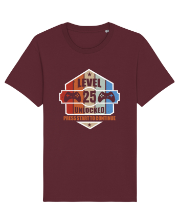 Level 25 Unlocked Press Start To Continue Burgundy