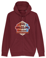 Level 35 Unlocked Press Start To Continue Hanorac cu fermoar Unisex Connector
