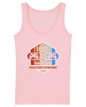 Level 45 Unlocked Press Start To Continue Cotton Pink