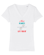 Prietenul la nevoie se cunoaște Tricou mânecă scurtă guler V Damă Evoker
