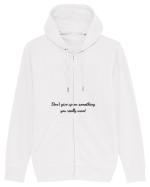 don t give up Hanorac cu fermoar Unisex Connector
