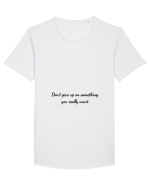 don t give up Tricou mânecă scurtă guler larg Bărbat Skater