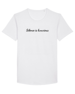 silence is luxurious Tricou mânecă scurtă guler larg Bărbat Skater