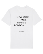 new york paris Tricou mânecă scurtă Unisex Rocker