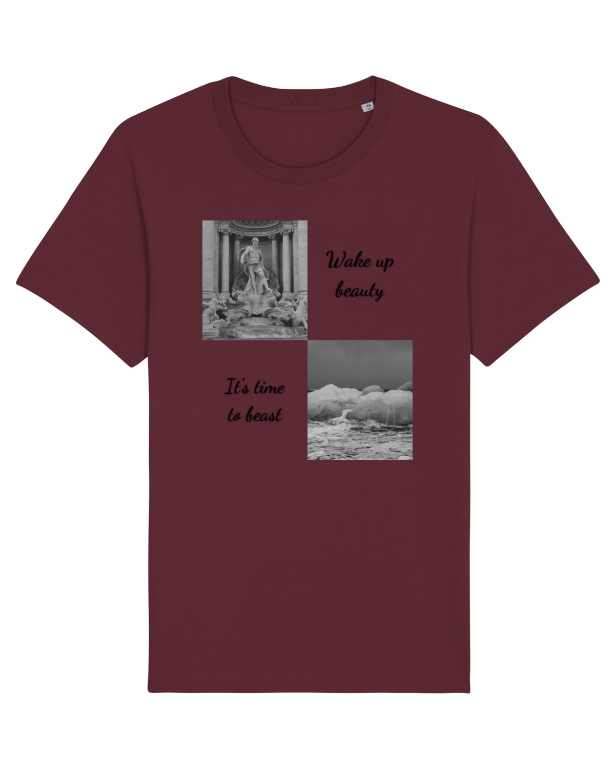 Tricou mânecă scurtă Unisex Rocker Burgundy