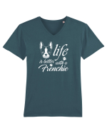Frenchie Tricou mânecă scurtă guler V Bărbat Presenter