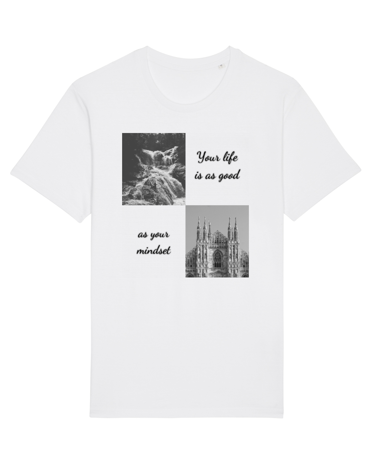 Tricou mânecă scurtă Unisex Rocker White