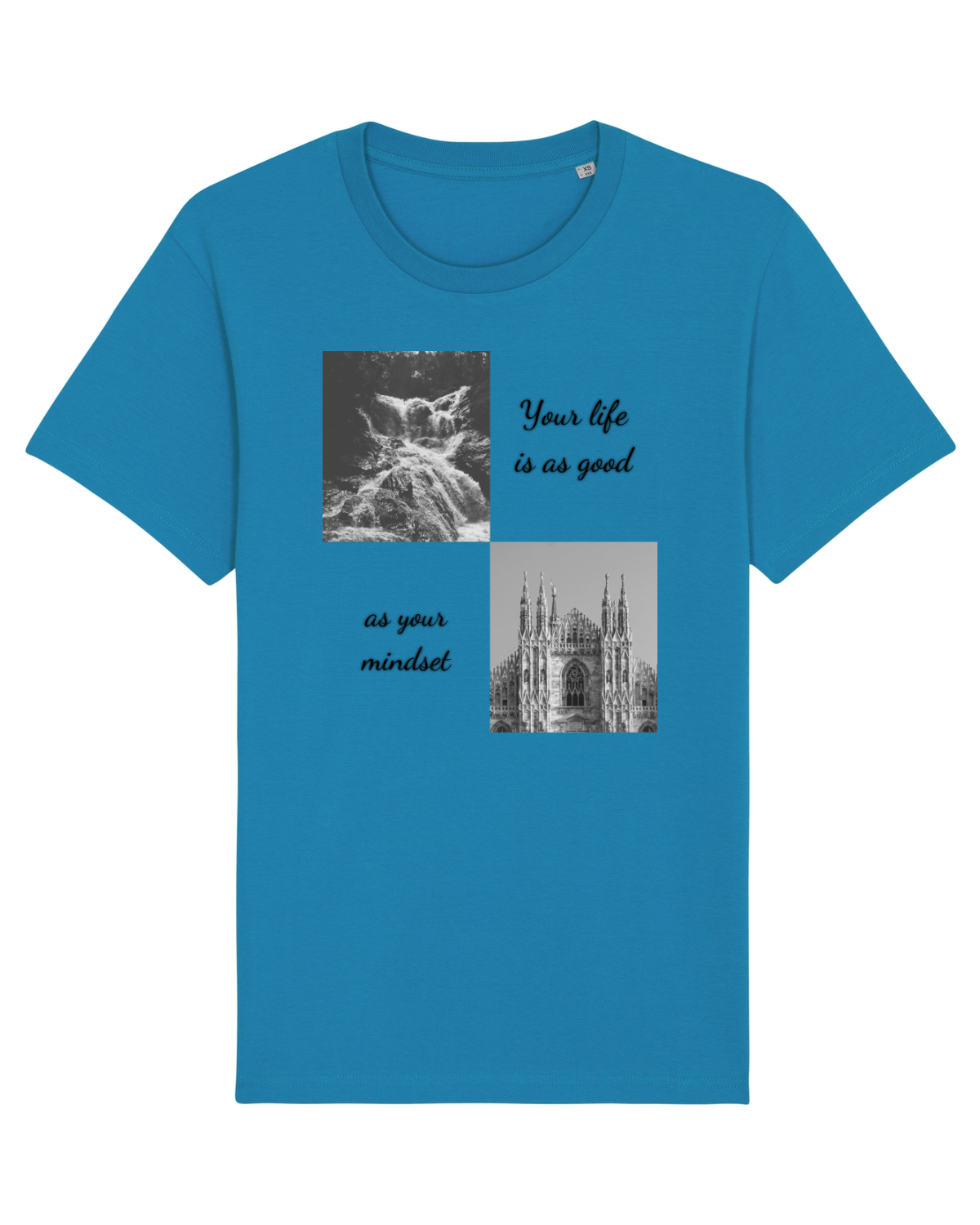 Tricou mânecă scurtă Unisex Rocker Azur