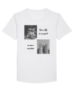 your life is as good as your mondset Tricou mânecă scurtă guler larg Bărbat Skater