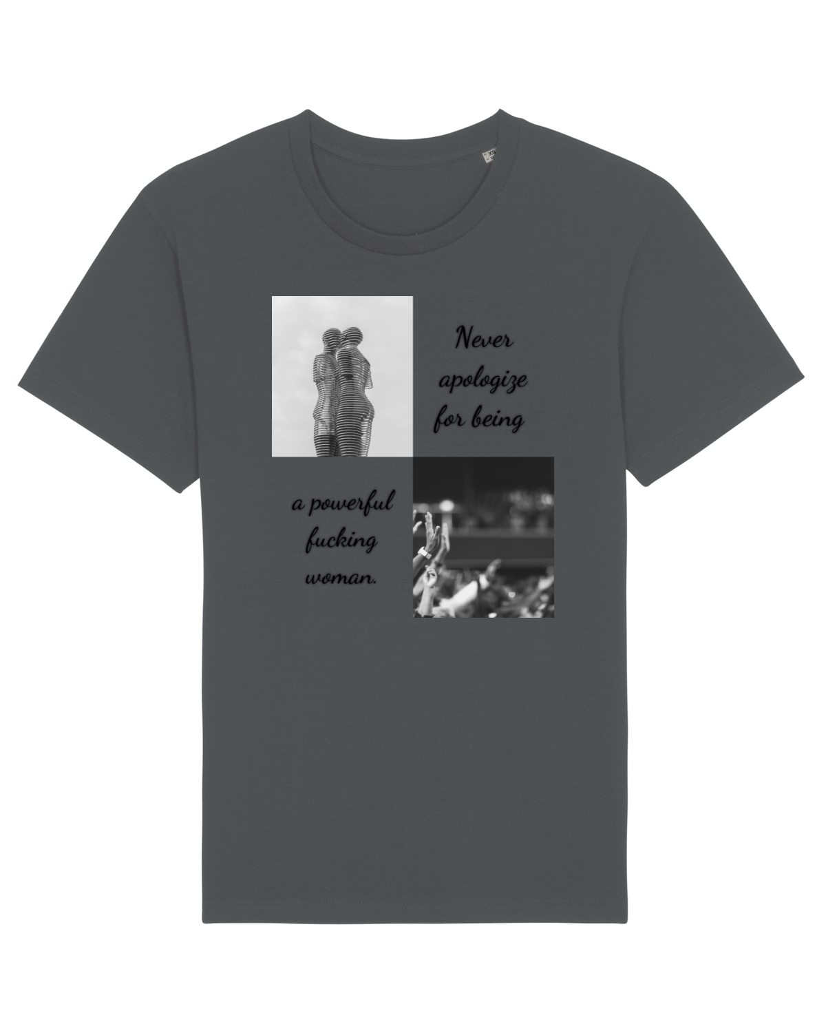 Tricou mânecă scurtă Unisex Rocker Anthracite
