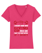 Giving up Tricou mânecă scurtă guler V Damă Evoker
