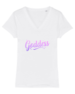Godess Tricou mânecă scurtă guler V Damă Evoker