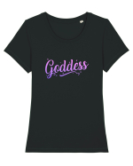 Godess Tricou mânecă scurtă guler larg fitted Damă Expresser