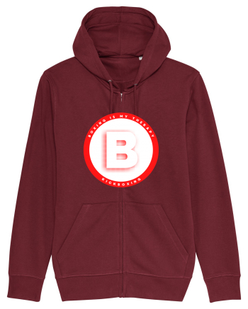 boxing letter B Burgundy