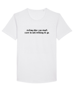 acting like you don t care... Tricou mânecă scurtă guler larg Bărbat Skater
