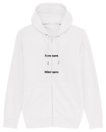 eyes open mind open Hanorac cu fermoar Unisex Connector