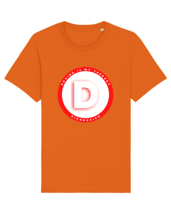 boxing letter D Bright Orange