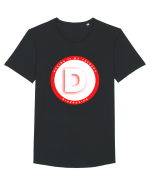 boxing letter D Tricou mânecă scurtă guler larg Bărbat Skater