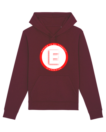boxing letter E Burgundy