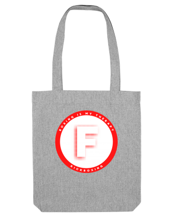 boxing letter F Heather Grey