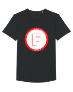 boxing letter F Tricou mânecă scurtă guler larg Bărbat Skater