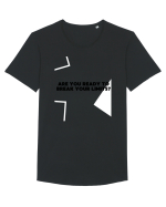 are you ready to break your limits? Tricou mânecă scurtă guler larg Bărbat Skater
