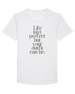 life isn t perfect but your outfit can be Tricou mânecă scurtă guler larg Bărbat Skater
