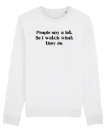 people say a lot... Bluză mânecă lungă Unisex Rise