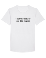 take the risk... Tricou mânecă scurtă guler larg Bărbat Skater
