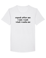 repeat after me... Tricou mânecă scurtă guler larg Bărbat Skater