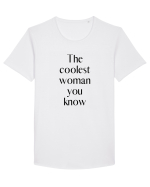 the coolest woman you know Tricou mânecă scurtă guler larg Bărbat Skater