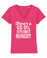Hungry Tricou mânecă scurtă guler V Damă Evoker