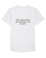 sarcasm isn t an attitude... Tricou mânecă scurtă guler larg Bărbat Skater