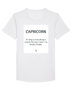 capricorn as long as everything is... Tricou mânecă scurtă guler larg Bărbat Skater