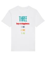 Trei lucruri care aduc fericirea Tricou mânecă scurtă Unisex Rocker