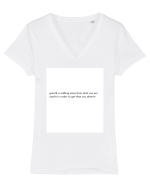 growth... Tricou mânecă scurtă guler V Damă Evoker
