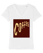 coffee n Tricou mânecă scurtă guler V Damă Evoker