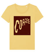 coffee n Tricou mânecă scurtă guler larg fitted Damă Expresser