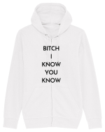 bitch i know you know Hanorac cu fermoar Unisex Connector
