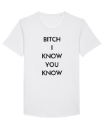 bitch i know you know Tricou mânecă scurtă guler larg Bărbat Skater