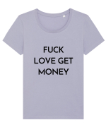 fuck love get money Tricou mânecă scurtă guler larg fitted Damă Expresser