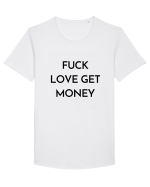 fuck love get money Tricou mânecă scurtă guler larg Bărbat Skater