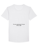 i m not opinionated... Tricou mânecă scurtă guler larg Bărbat Skater