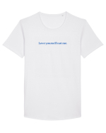 love yourself not me Tricou mânecă scurtă guler larg Bărbat Skater