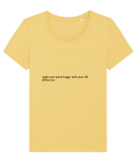 make sure you re happy... Tricou mânecă scurtă guler larg fitted Damă Expresser
