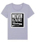 Never Ignore Biology Tricou mânecă scurtă guler larg fitted Damă Expresser